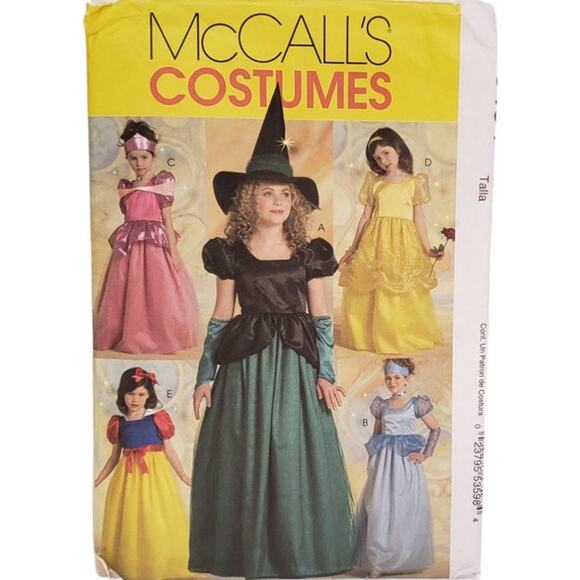 Vintage Sewing McCalls Princess Costume Witch Halloween Costume Patterns UNCUT - Picture 5 of 5